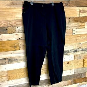 Woman Within size 24W Classic Fit black straight leg pants